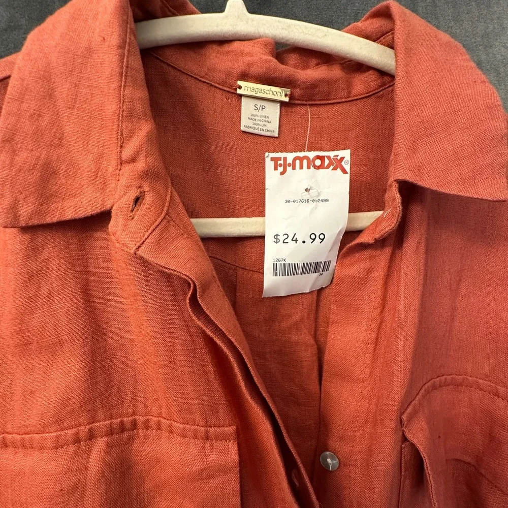 Magaschoni Terracotta Long Sleeve Dress - Picture 5 of 6